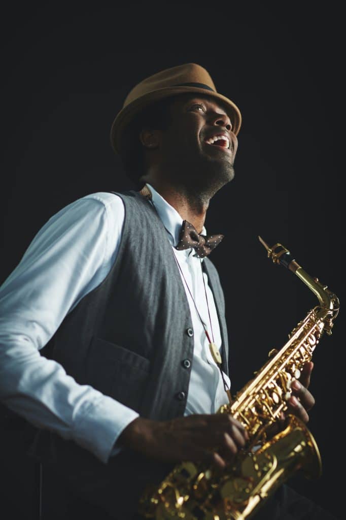 Joyful jazz man